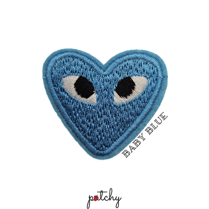 Heart Eye Embroidered Iron-On Patch