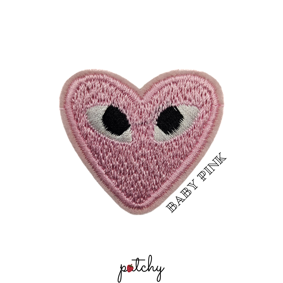 Heart Eye Embroidered Iron-On Patch