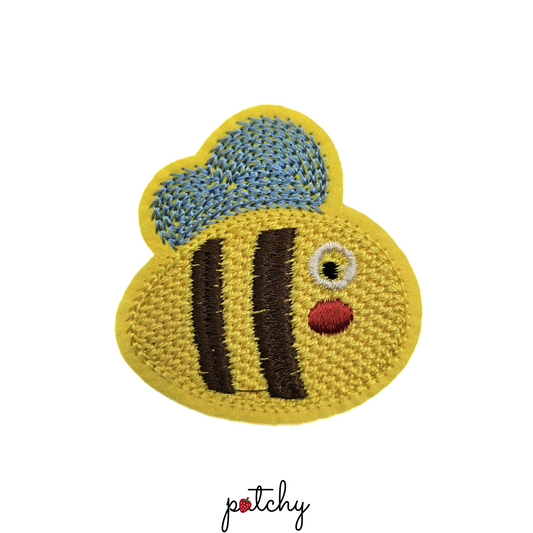 Bee Embroidered Iron-On Patch