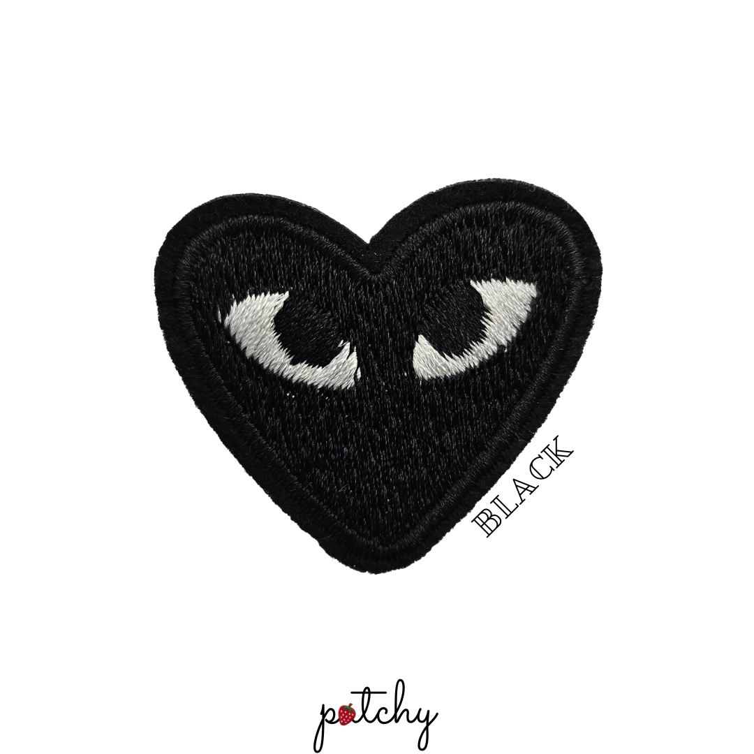 Heart Eye Embroidered Iron-On Patch