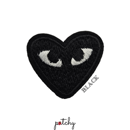 Heart Eye Embroidered Iron-On Patch