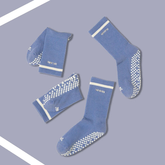 Blue Simple - Non Slip Grip Socks