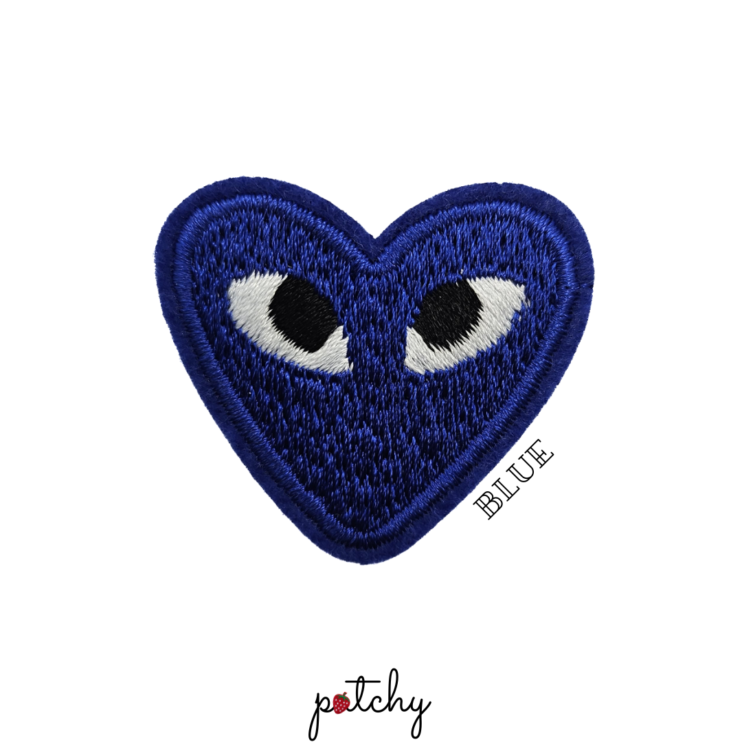 Heart Eye Embroidered Iron-On Patch