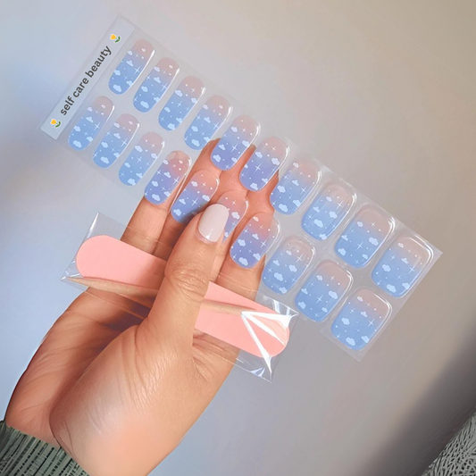 Cloudy Daydream Semi Cured Gel Nail Sticker Kit