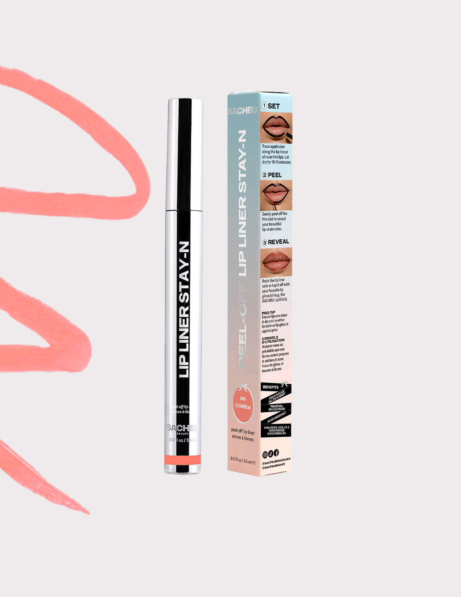 SACHEU Peel-Off Lip Liner STAY-N