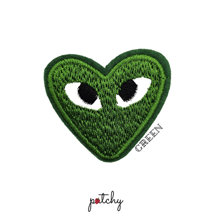 Heart Eye Embroidered Iron-On Patch