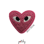 Heart Eye Embroidered Iron-On Patch