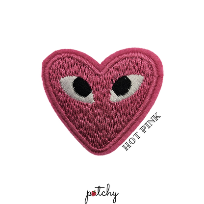 Heart Eye Embroidered Iron-On Patch