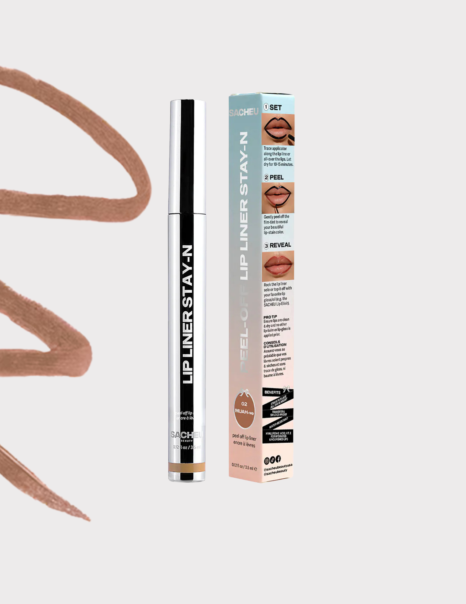 SACHEU Peel-Off Lip Liner STAY-N