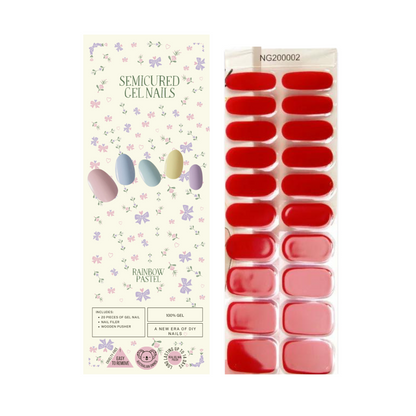 Wholesale - Designer Red Semicured Gel Nails Kit ($13.99 x 10 Nail Kits)