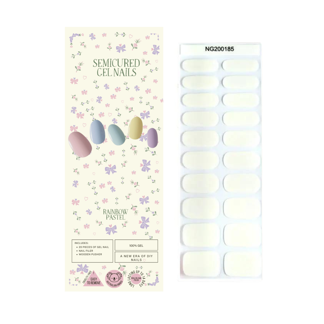 Wholesale - Pearlescent White Semicured Gel Nails Kit ($13.99 x 10 Nail Kits)