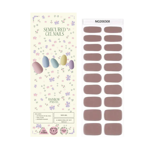 Wholesale - Iced Coffee Semicured Gel Nails Kit  ($13.99 x 10 Nail Kits)