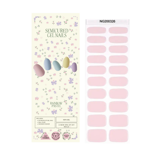 Wholesale - Transparent Pink Semicured Gel Nails Kit ($13.99 x 10 Nail Kits)