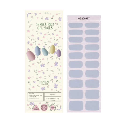 Wholesale -  Pastel Blue Semicured Gel Nails Kit ($13.99 x 10 Nail Kits)