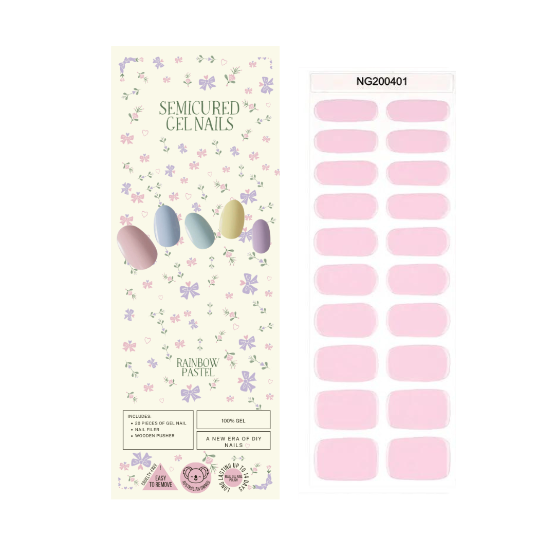 Wholesale - Pink Cupcake Semicured Gel Nails Kit ($13.99 x 10 Nail Kits)