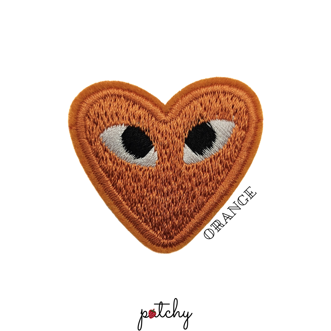 Heart Eye Embroidered Iron-On Patch