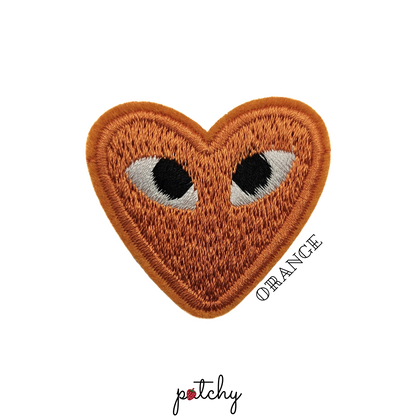 Heart Eye Embroidered Iron-On Patch