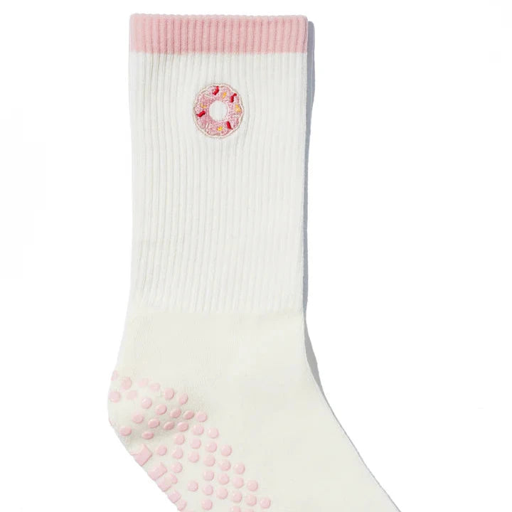 Pink Donut - Non Slip Grip Socks