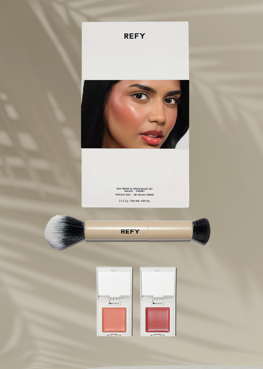 REFY Duo Brush + Blush Set
