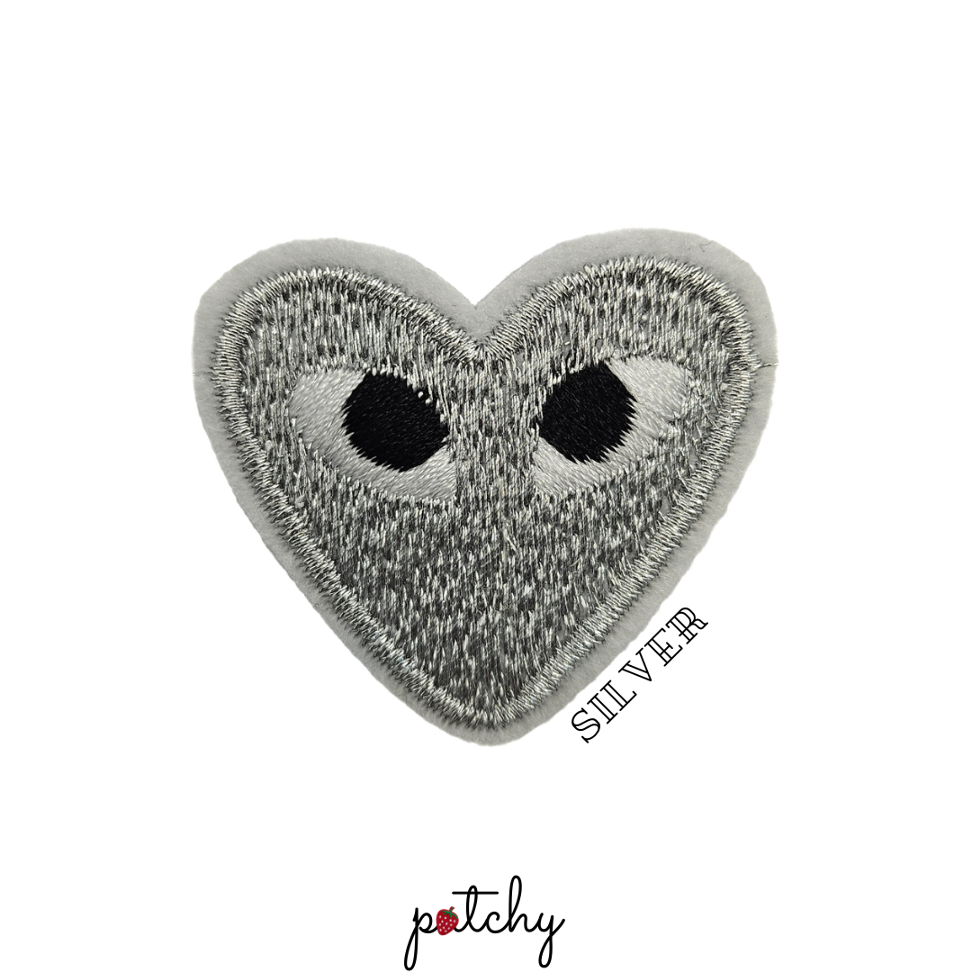 Heart Eye Embroidered Iron-On Patch