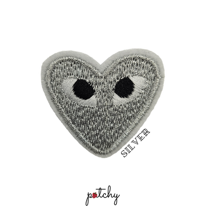 Heart Eye Embroidered Iron-On Patch