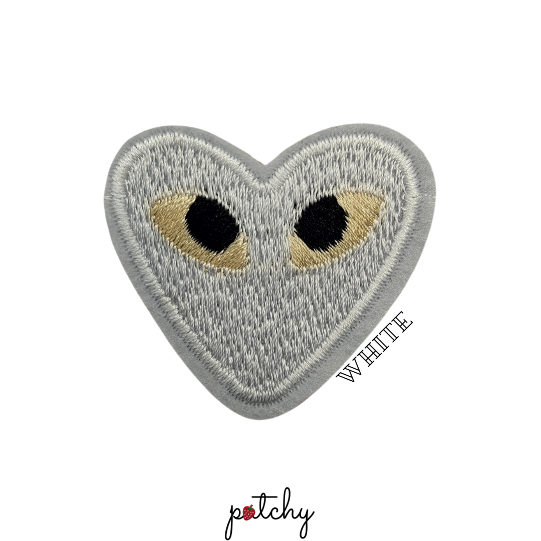 Heart Eye Embroidered Iron-On Patch