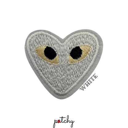 Heart Eye Embroidered Iron-On Patch