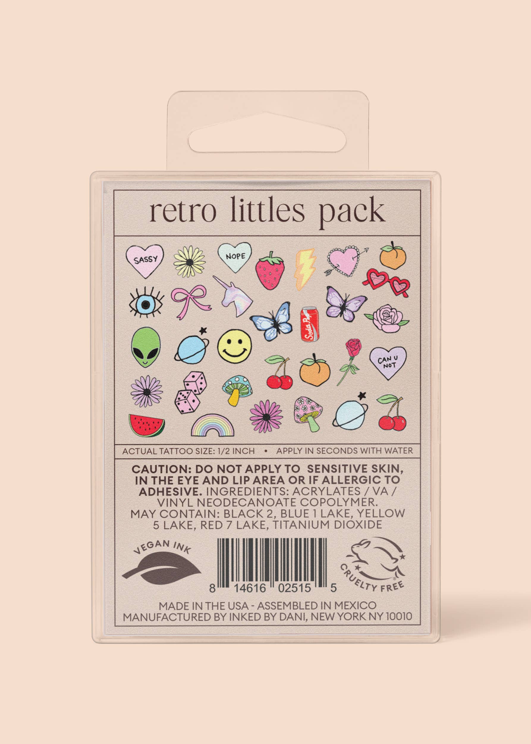 INKED by Dani - Retro Littles Temporary Tattoo Pack