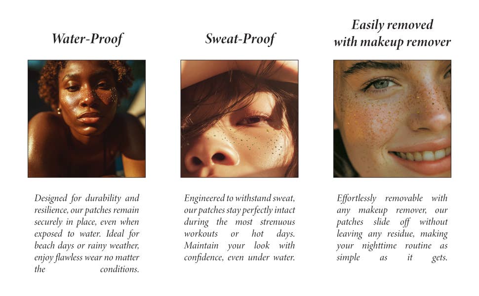 Fazit - Gold Glitter Freckles Makeup Patches