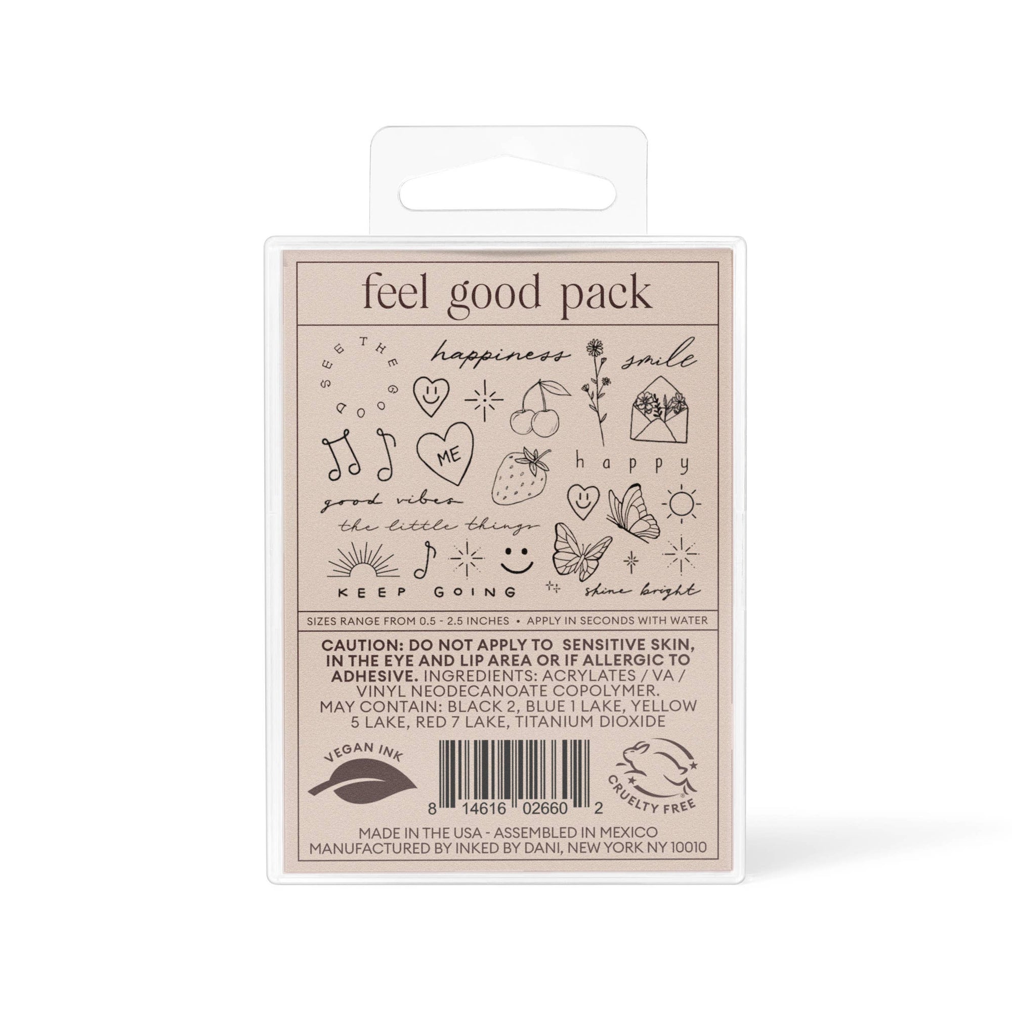 INKED by Dani - Feel Good Temporary Tattoo Pack