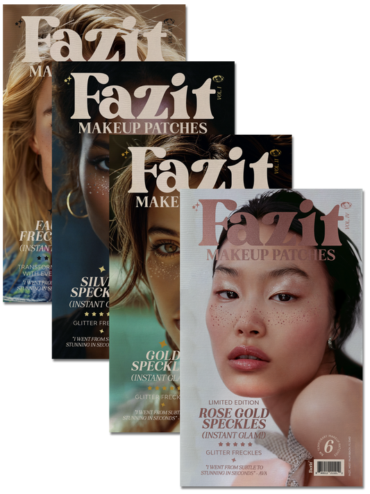 Fazit - Gold + Silver + Rose + Faux Speckles Makeup Patches