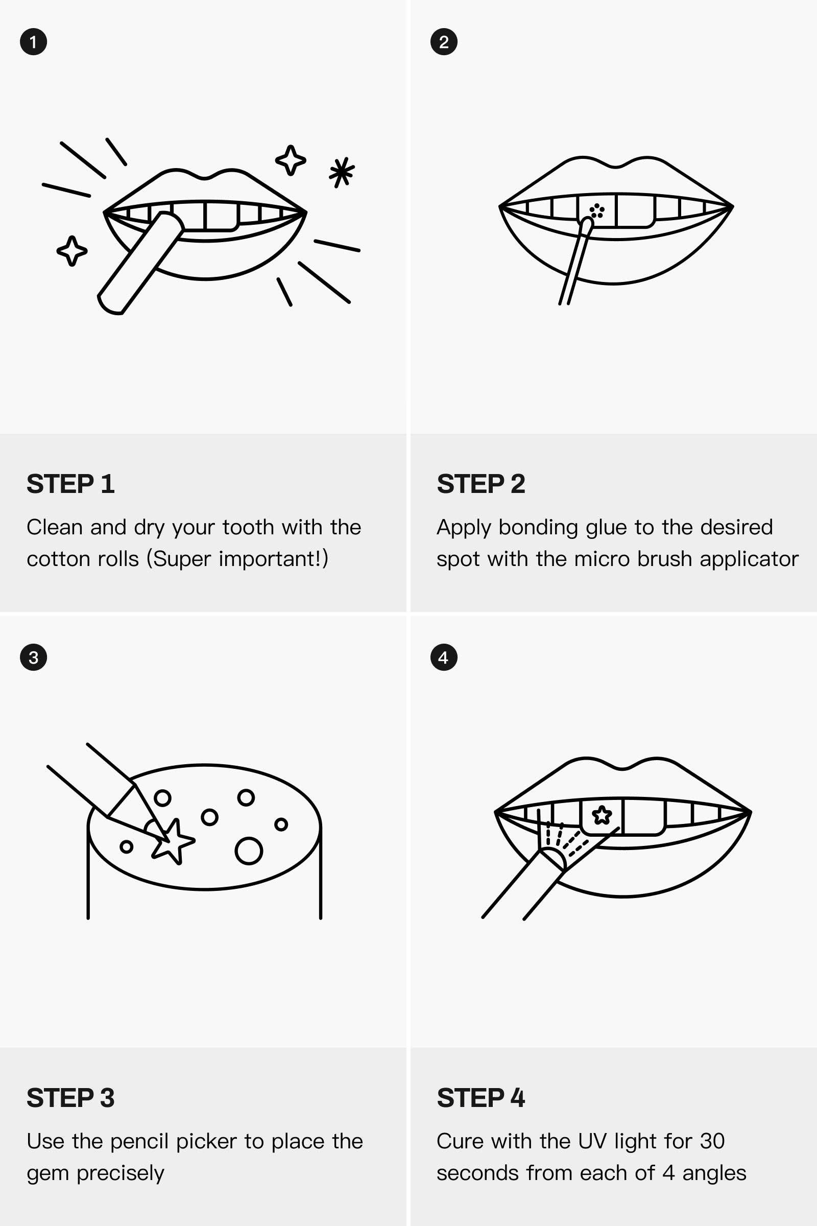 Never Have I Ever - Classic Diamond - DIY Tooth Gem Kit