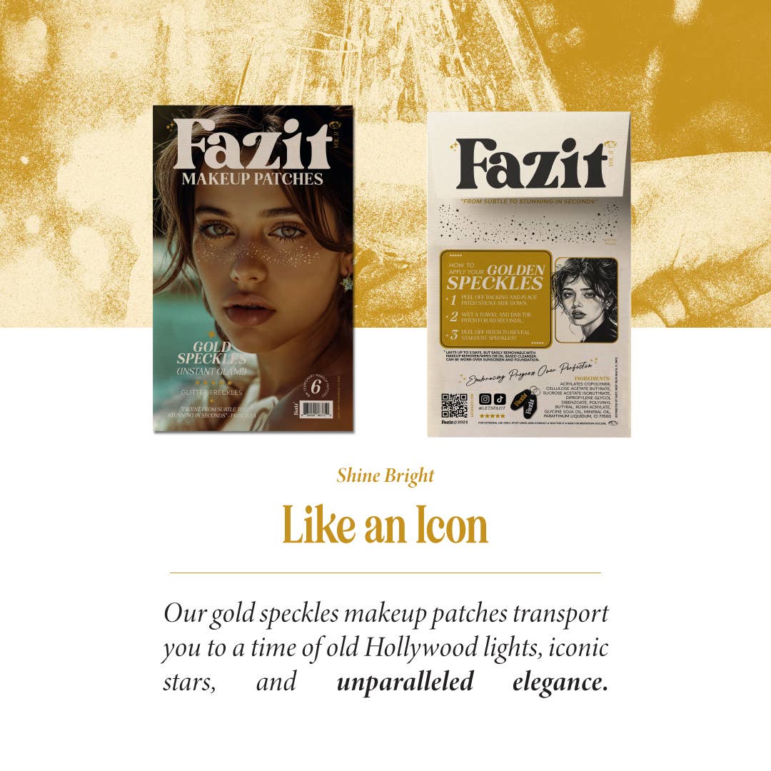 Fazit - Gold Glitter Freckles Makeup Patches