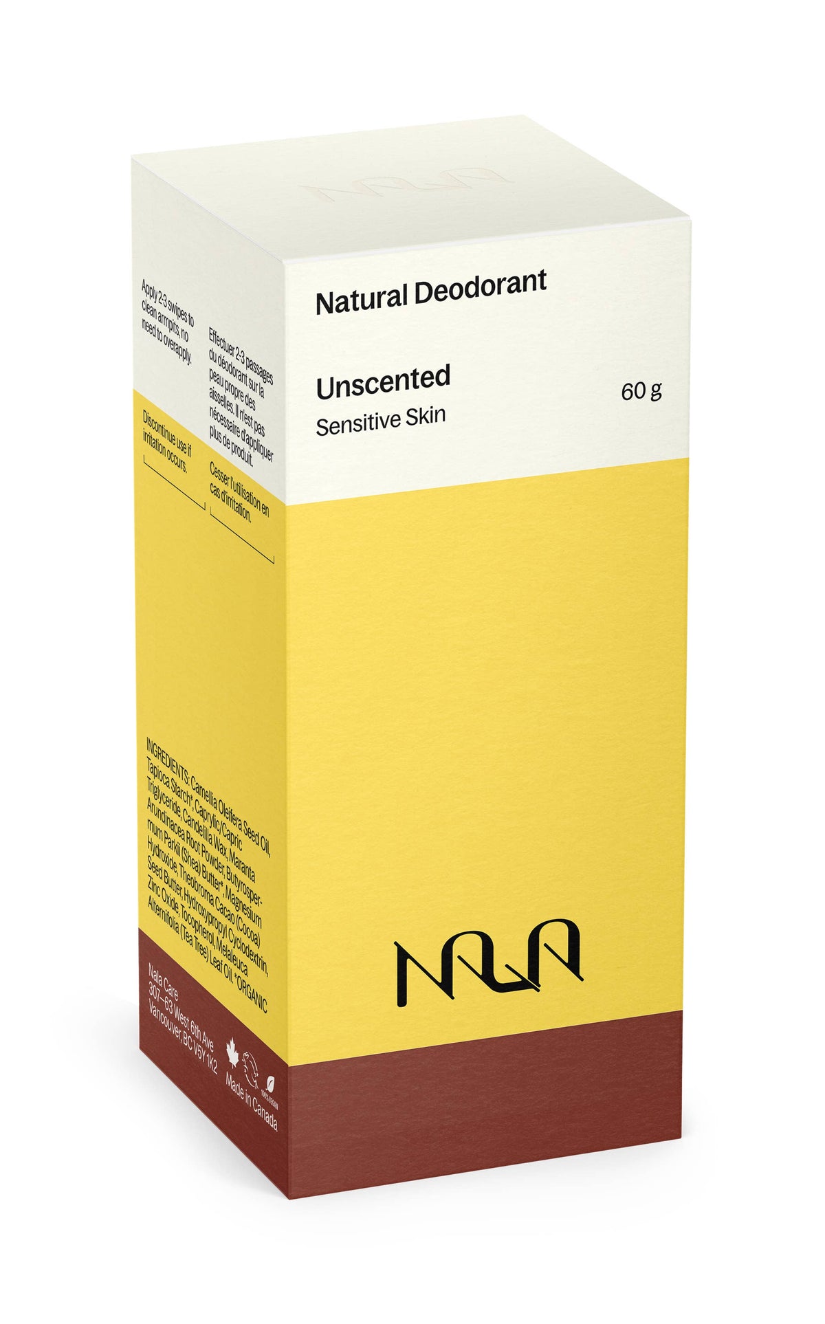 Nala Care - Unscented Sensitive Skin Natural Deodorant