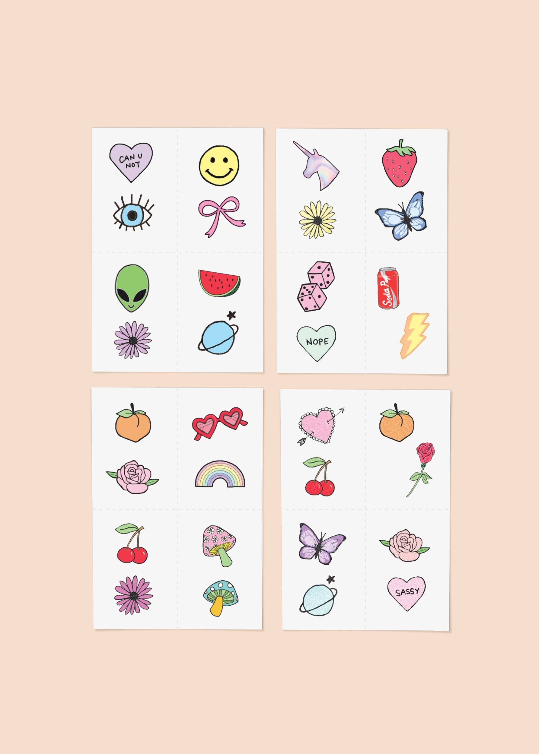 INKED by Dani - Retro Littles Temporary Tattoo Pack