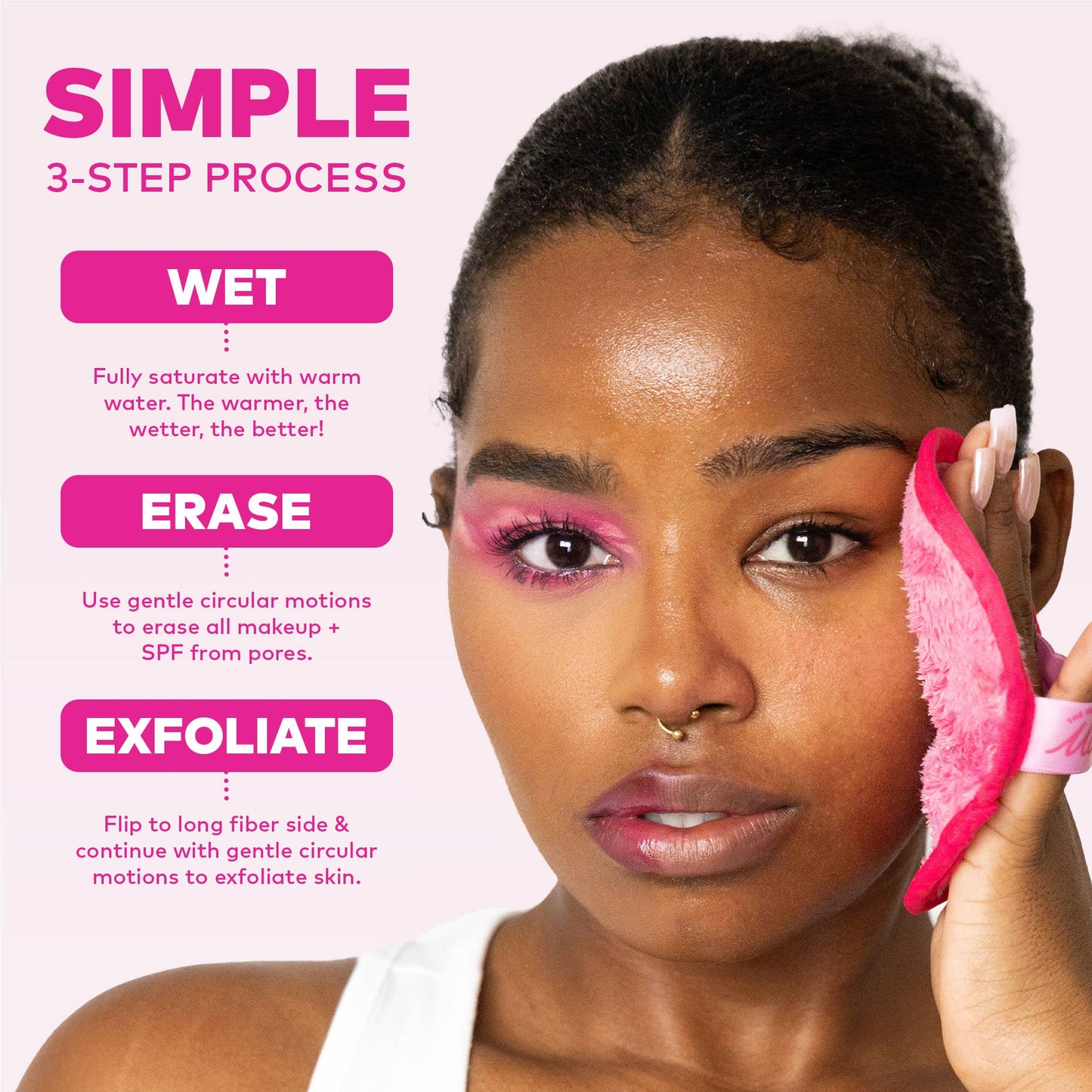The Original MakeUp Eraser - Original Pink MakeUp Eraser PRO