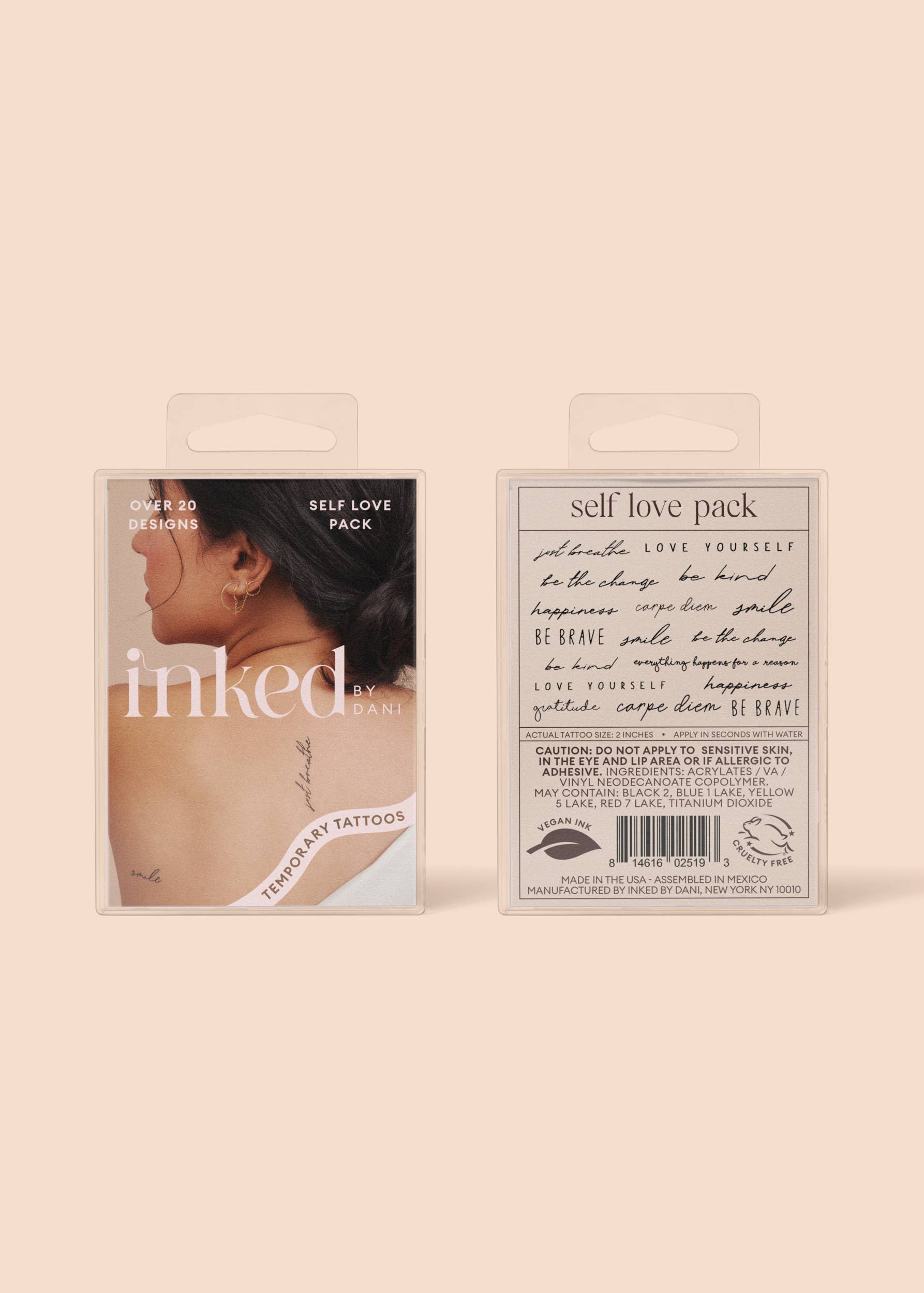 INKED by Dani - Self Love Temporary Tattoo Pack