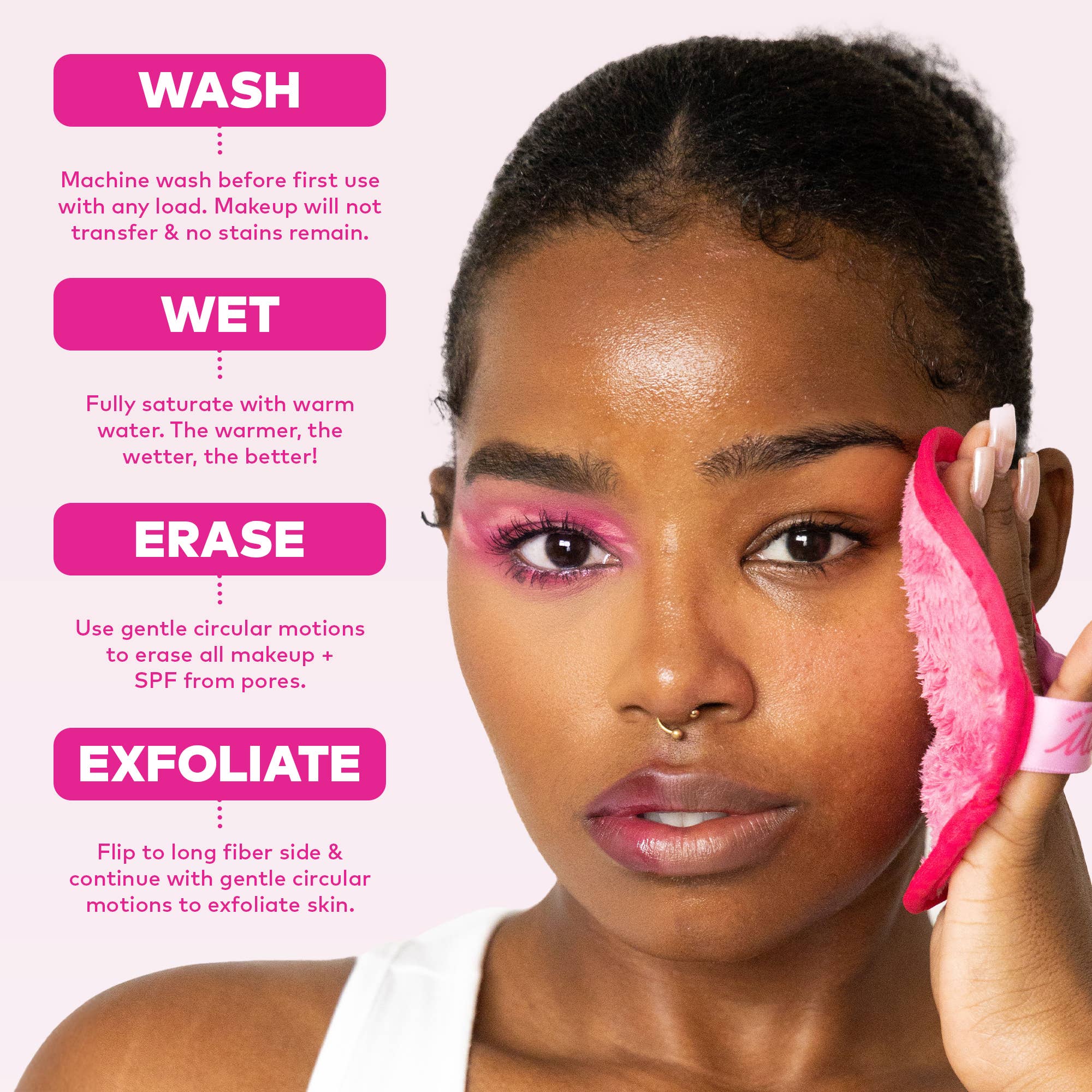 The Original MakeUp Eraser - Pink Mini MakeUp Eraser PRO