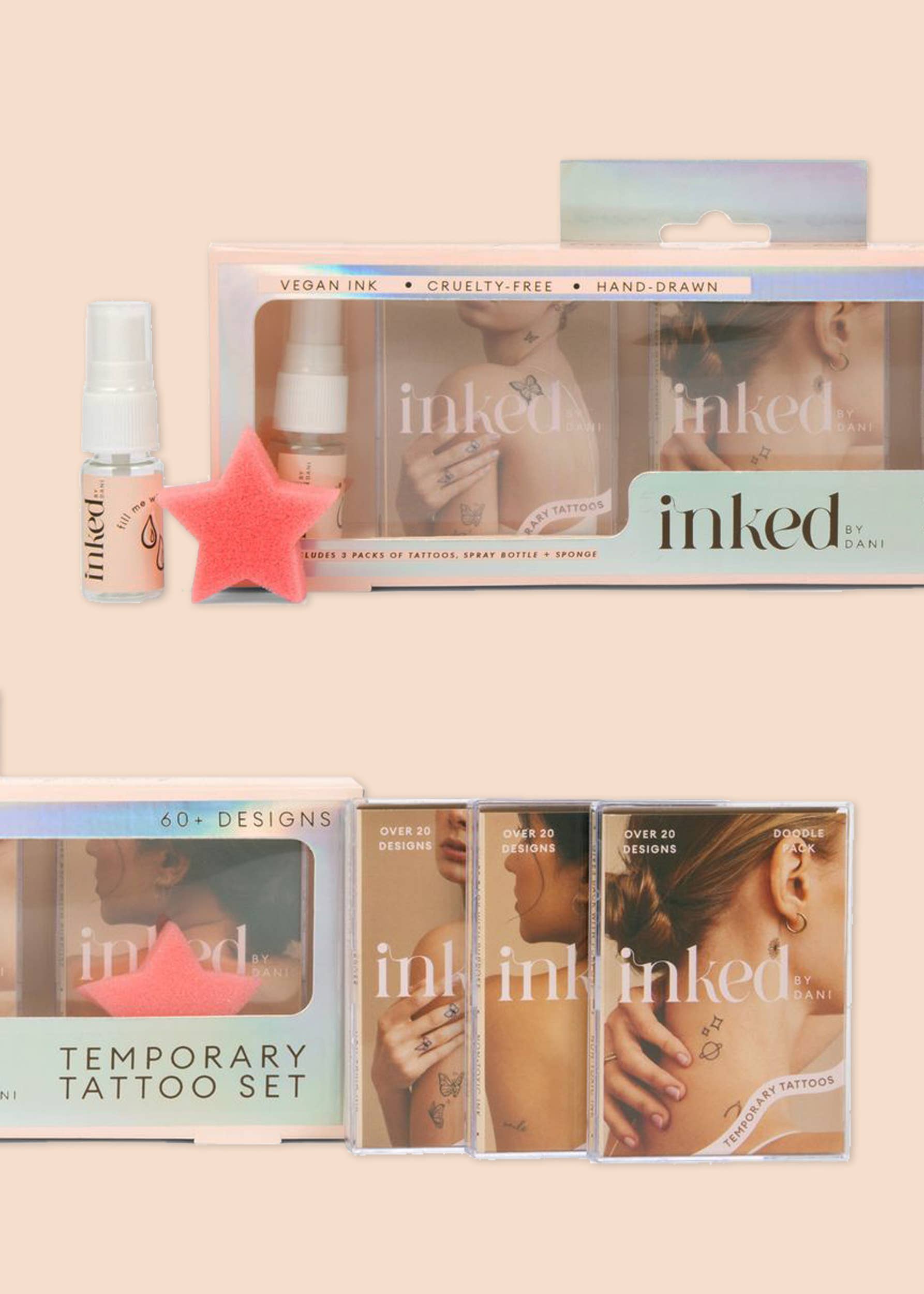 INKED by Dani - Deluxe Temporary Tattoo Gift Set