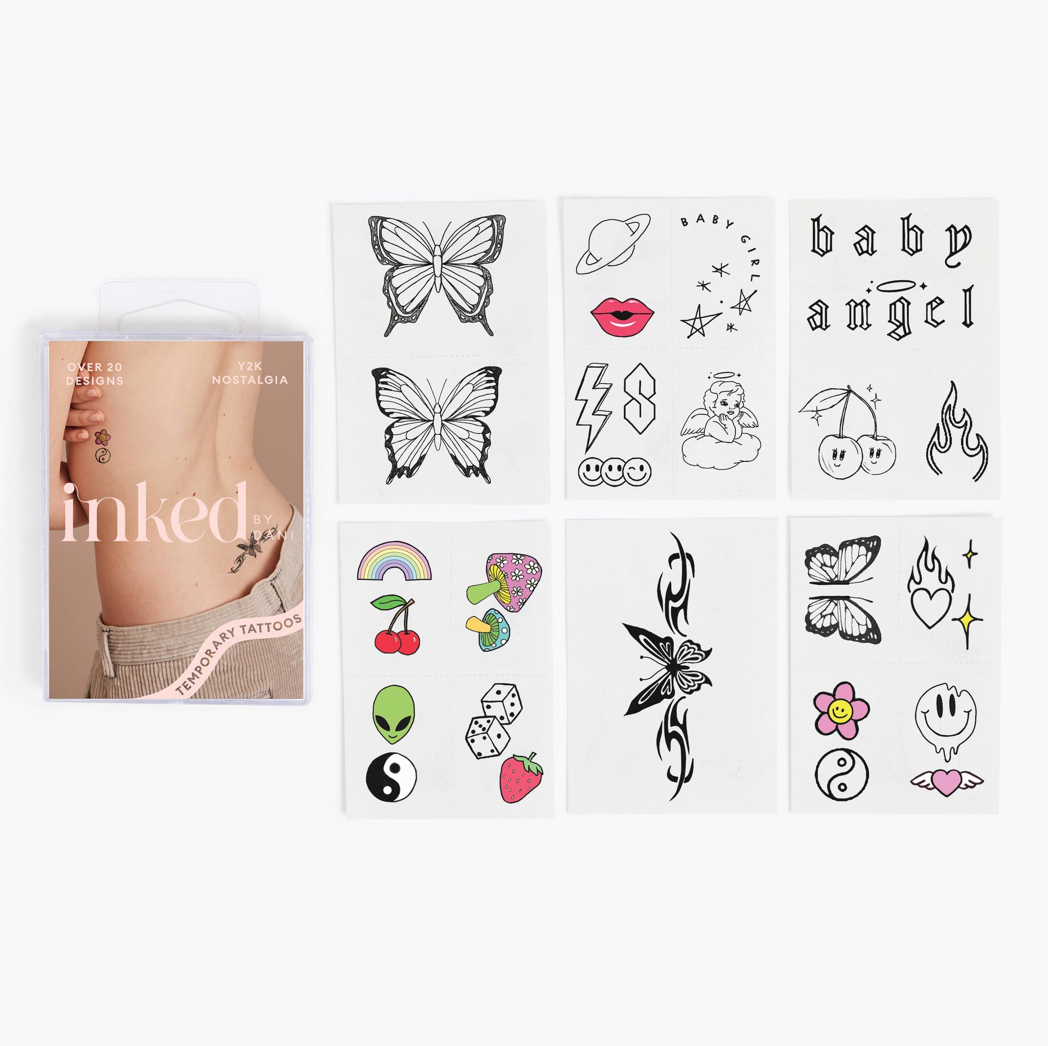 INKED by Dani - Y2K Nostalgia Temporary Tattoo Pack