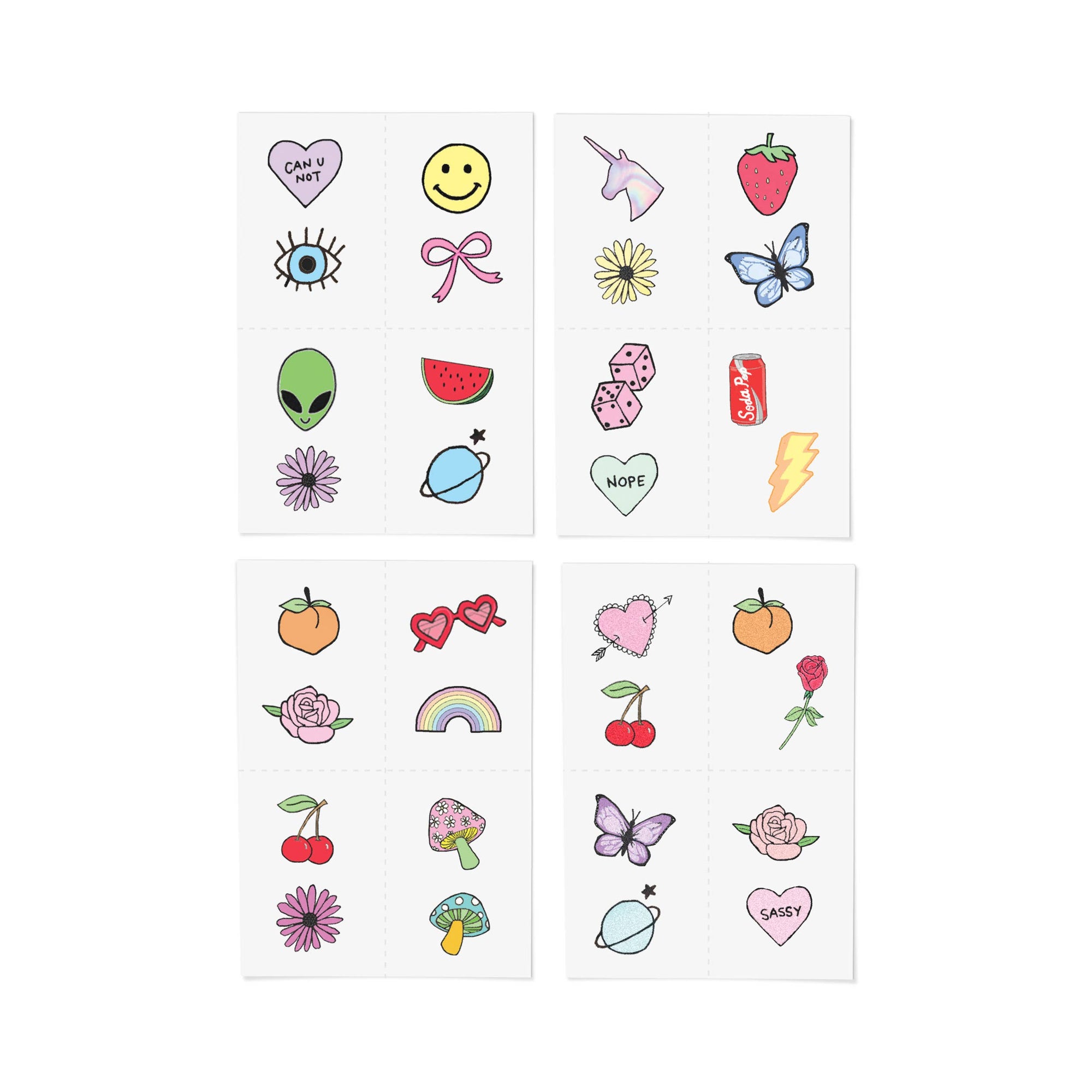 INKED by Dani - Retro Littles Temporary Tattoo Pack