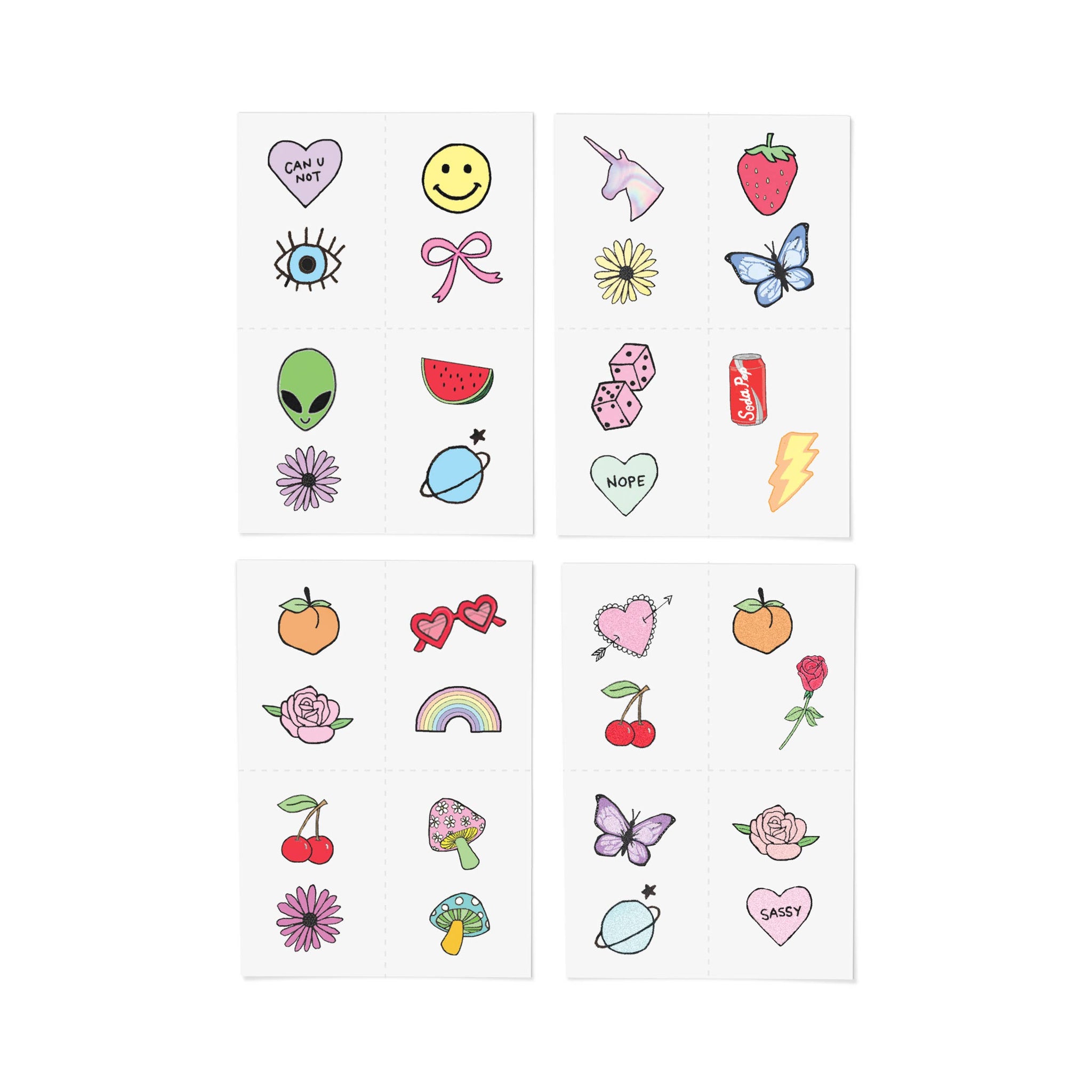 INKED by Dani - Retro Littles Temporary Tattoo Pack