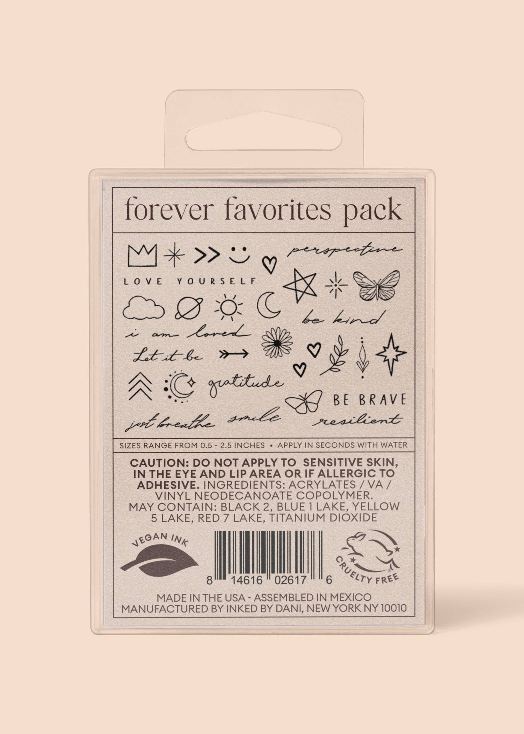 INKED by Dani - Forever Favorites Temporary Tattoo Pack