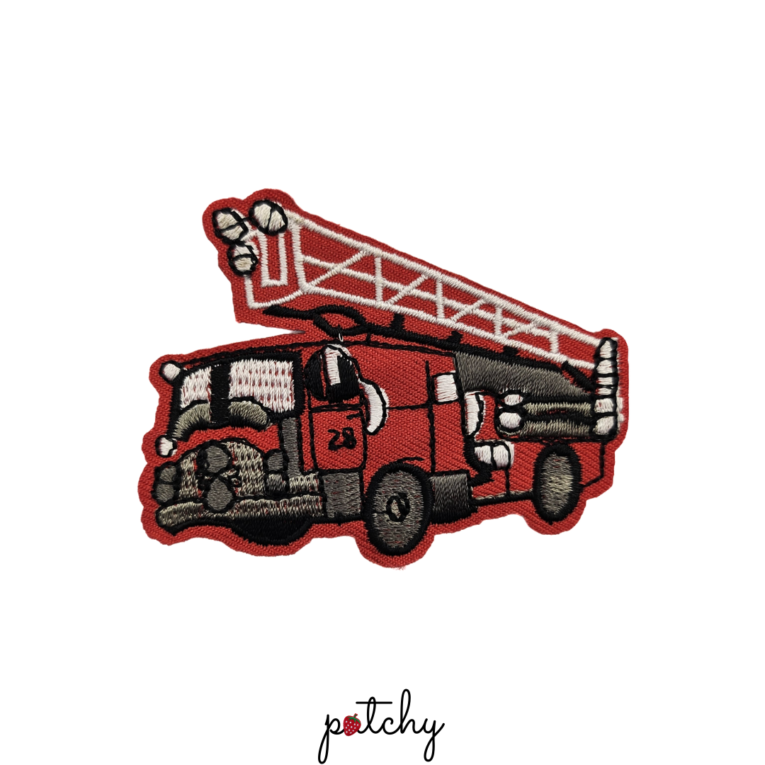 Fire Truck Embroidered Iron-On Patch