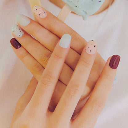 Ohora N Mint Choco Semi Cured Gel Nail Stickers