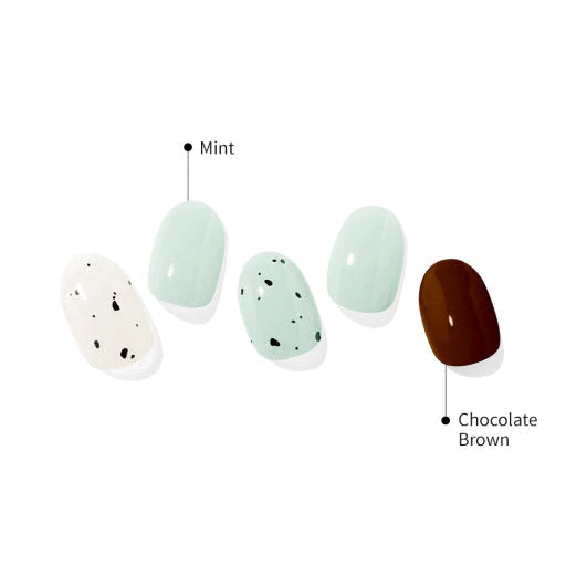 Ohora N Mint Choco Semi Cured Gel Nail Stickers