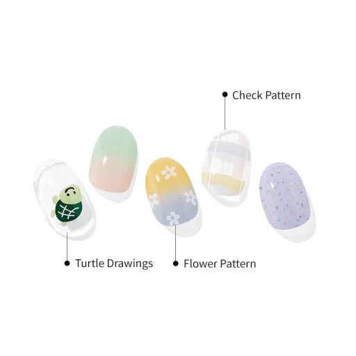 Ohora N Spring Turtle Semi Cured Gel Nail Stickers