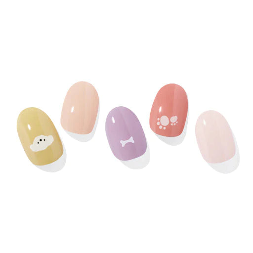 Ohora N White Puppy Semi Cured Gel Nail Stickers