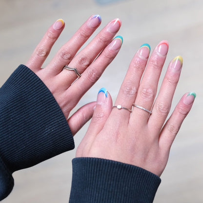 Rainbow Semi Cured Gel Nail Sticker Kit