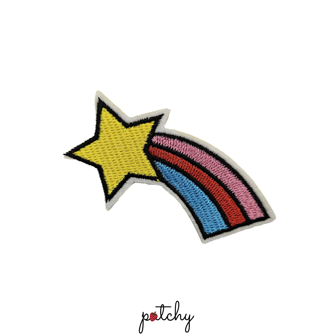 Shooting Star Embroidered Iron-On Patch